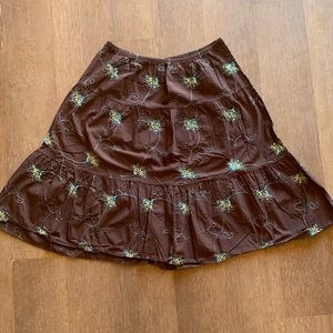 Adorable brown green and blue sequin y2k skirt!